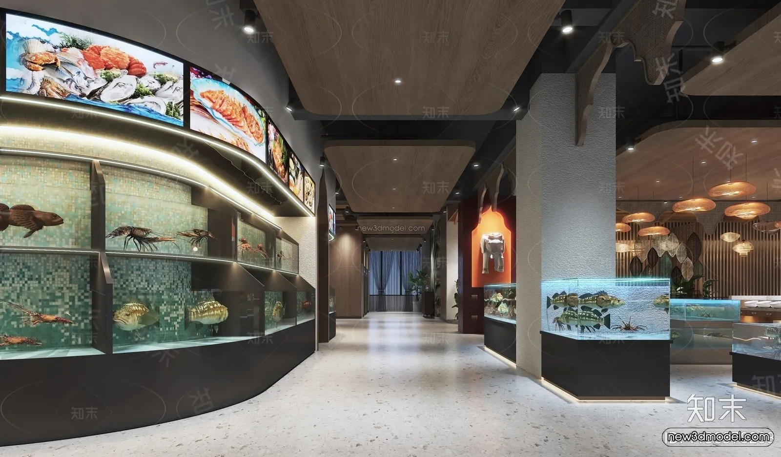 Southeast Asia Restaurant 3D Scenes – 3D Blocks – 082 – VRAY