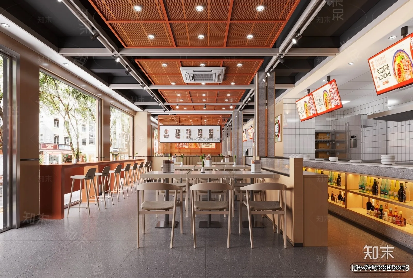 Southeast Asia Restaurant 3D Scenes – 3D Blocks – 089 – CORONA