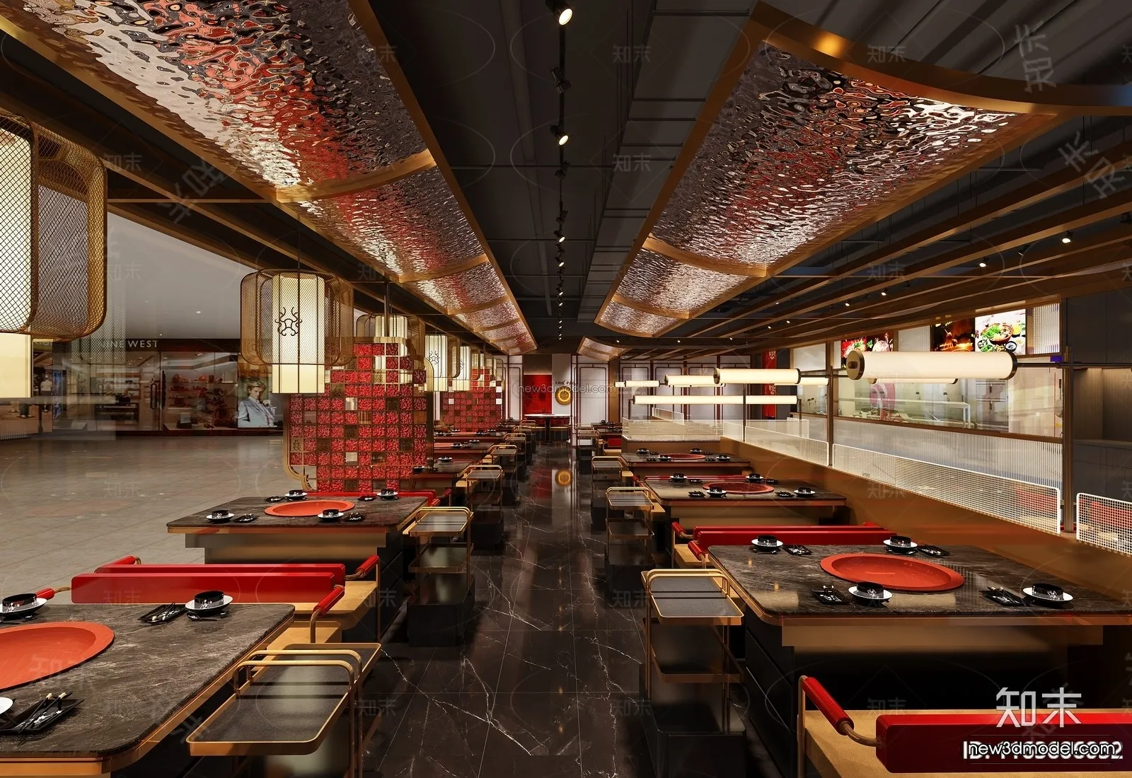 Southeast Asia Restaurant 3D Scenes – 3D Blocks – 097 – CORONA