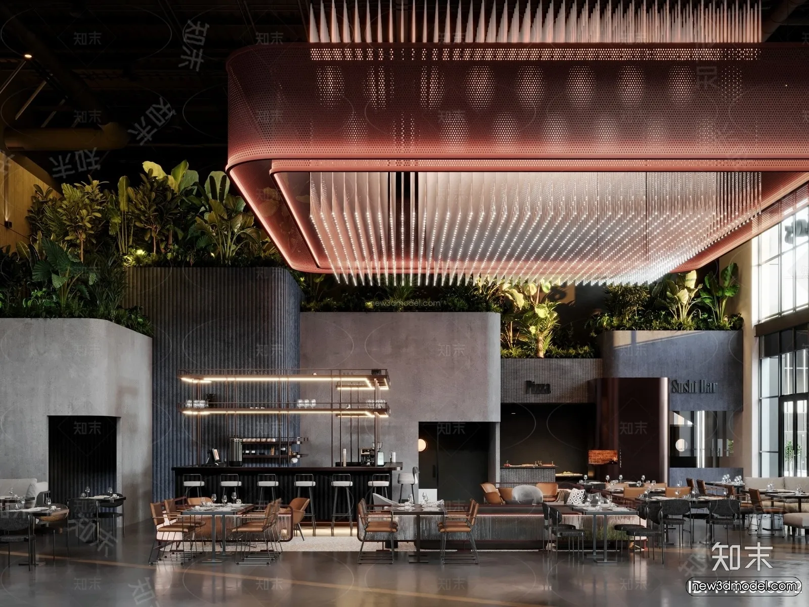 Southeast Asia Restaurant 3D Scenes – 3D Blocks – 107 – VRAY