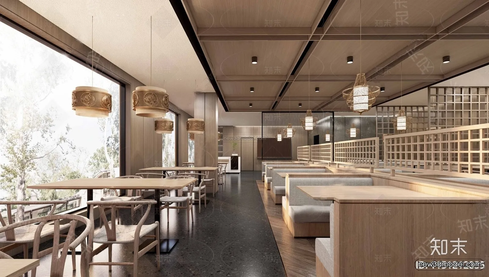 Southeast Asia Restaurant 3D Scenes – 3D Blocks – 110 – VRAY