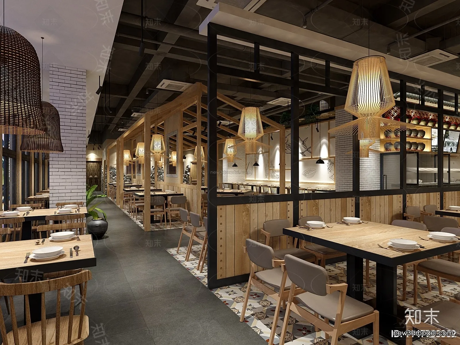 Southeast Asia Restaurant 3D Scenes – 3D Blocks – 112 – VRAY