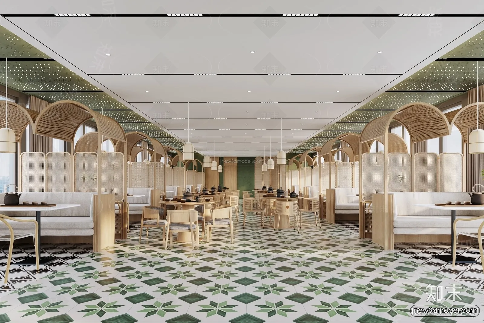 Southeast Asia Restaurant 3D Scenes – 3D Blocks – 114 – VRAY