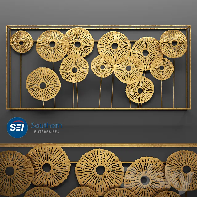Southern Enterprises Aura Wall Sculpture wall decor art metallic luxury gold abstraction flowers panels contemporary art sculpture art wall decor 3D Model Southern Enterprises Aura Wall Sculpture wall decor art metallic luxury gold abstraction flowers panels contemporary art sculpture art wall decor 3D Model