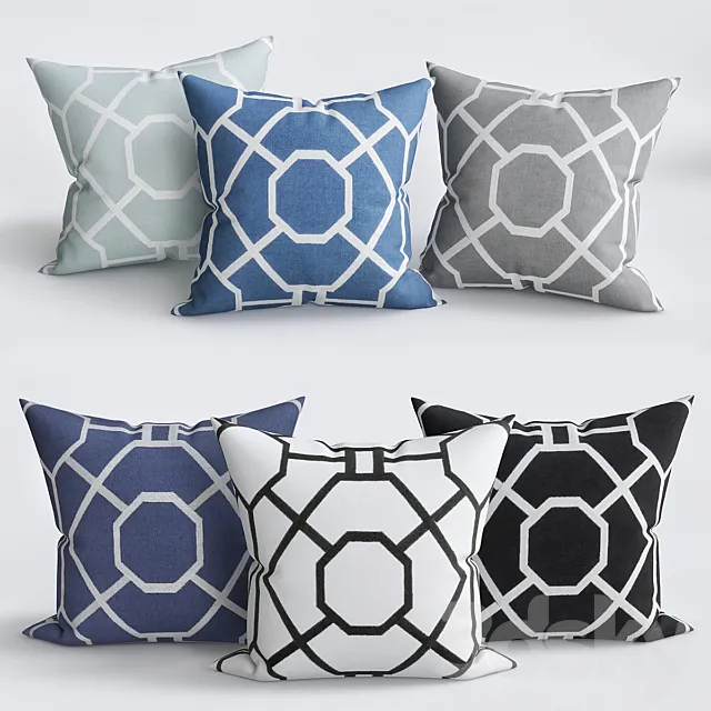 Southlake Cotton Throw Pillow Cover 3DModel Southlake Cotton Throw Pillow Cover 3DModel