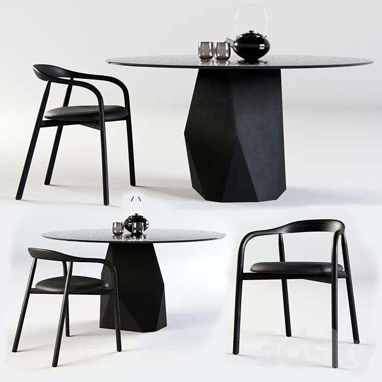SOVET ITALIA_Deod Table and Autumn Chair 3D Model SOVET ITALIA_Deod Table and Autumn Chair 3D Model