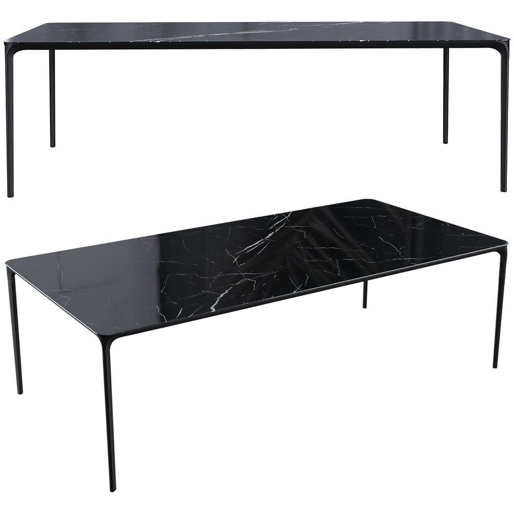 Sovet – Slim rectangular table 3D Model