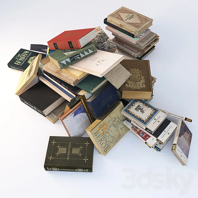 Soviet books 3D Model Soviet books 3D Model