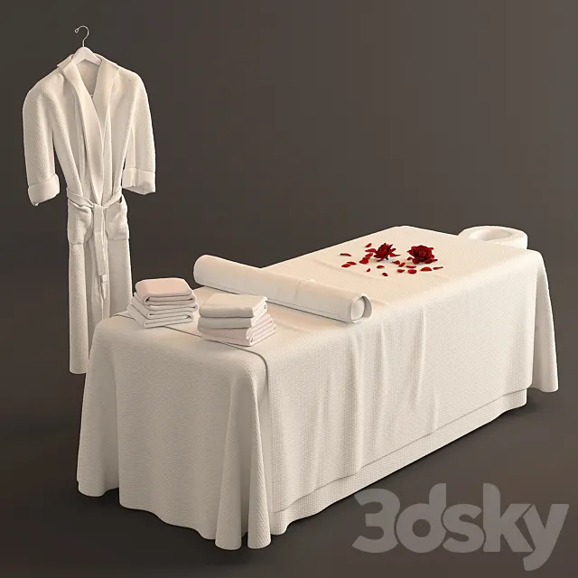 Spa Bed Massage Table 2 3D Model