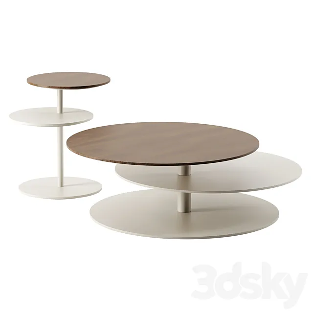 Space coffee tables by Tonin Casa 3D Model Space coffee tables by Tonin Casa 3D Model