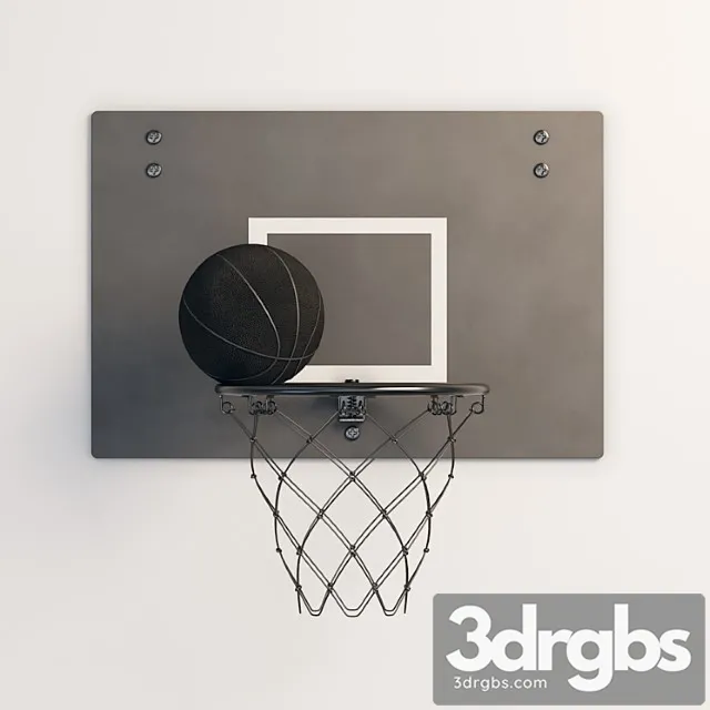 Spanst basketball hoop and ball (ikea) 3D Model Download
