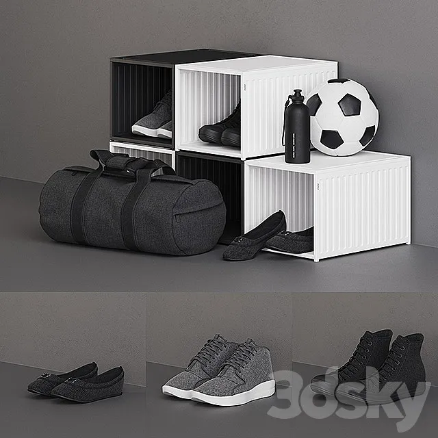 Spanst Shoes Boxes 3D Model