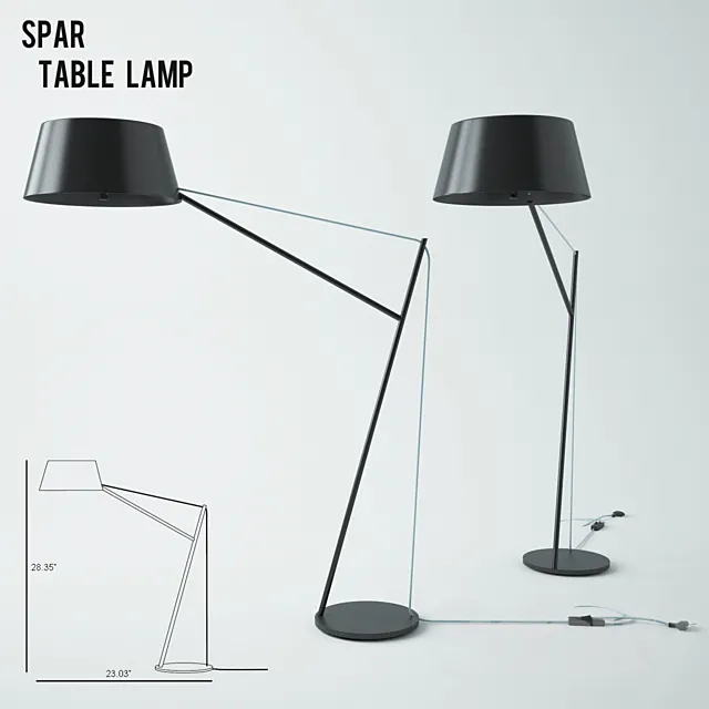 Spar Table Lamp 3DModel