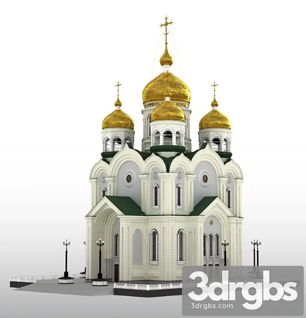 Spaso Preobrazhensky Cathedral No Cathedral G Khabarovsk 3D Model Download