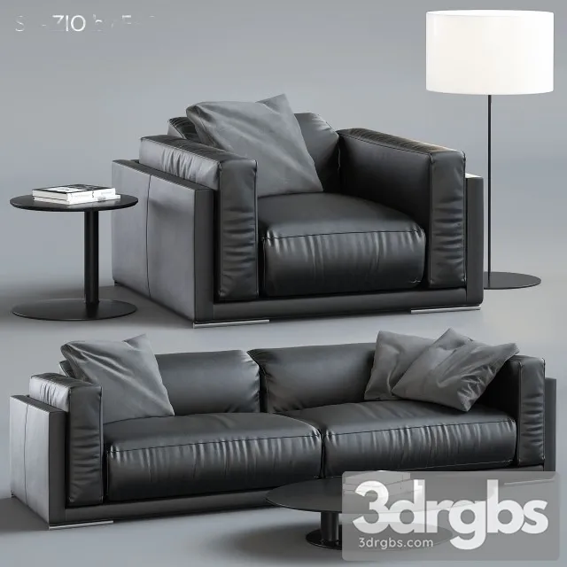 Spazio Erba Modular Leather Sofa 3D Model Download Spazio Erba Modular Leather Sofa 3D Model Download