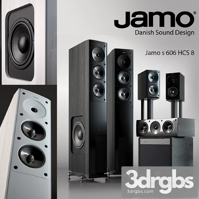 Speaker Set Jamo S606 206 Sub 3D Model Download