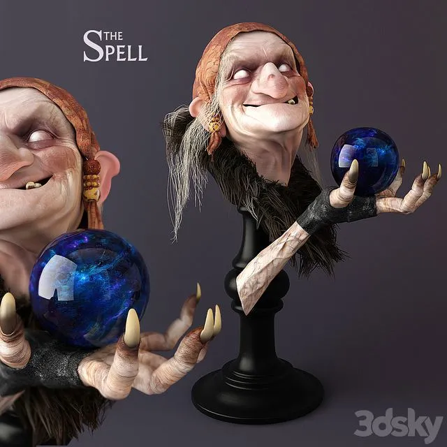Spell of Grandmother Yagi 3D Model Spell of Grandmother Yagi 3D Model