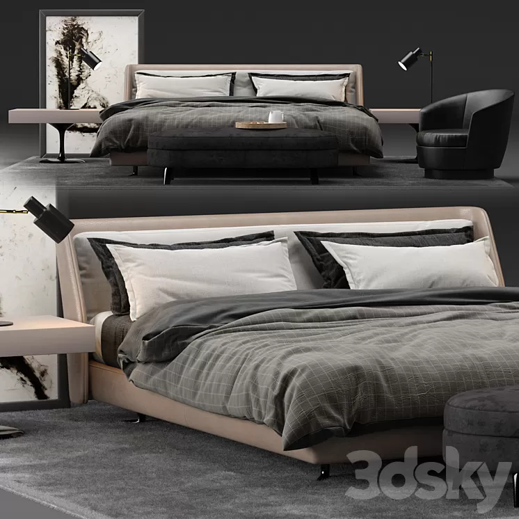 Spencer Bed – Minotti 3D Model