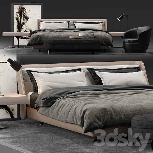 Spencer Bed – Minotti 3DModel