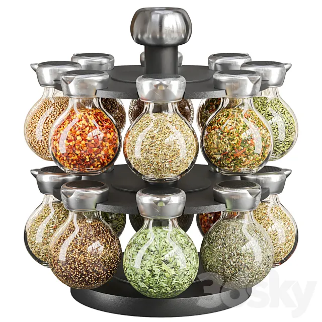 Spices for cuisine and restaurants 3D Model