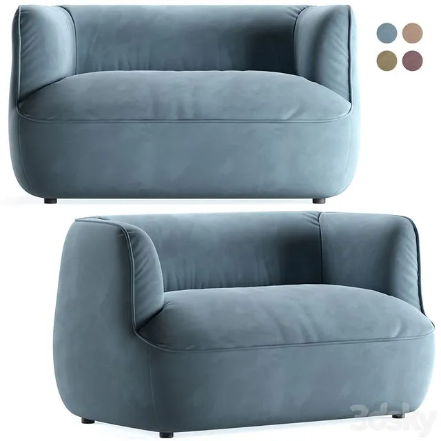 Spin sofa by SK Design in four colours 3D Model Spin sofa by SK Design in four colours 3D Model