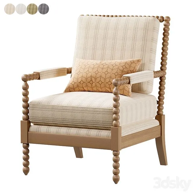 Spindle chair 3D Model