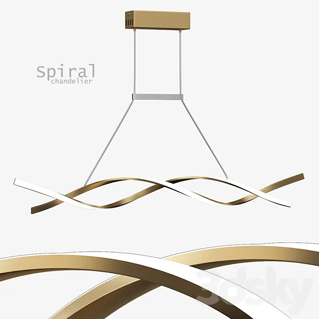 Spiral Chandelier 3D Model Spiral Chandelier 3D Model