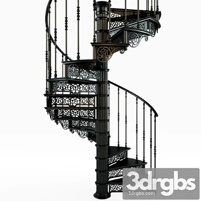 Spiral staircase 2 3D Model Download
