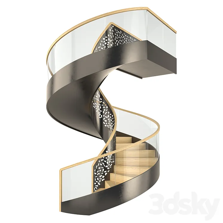 Spiral staircase 5 3D Model Free Download