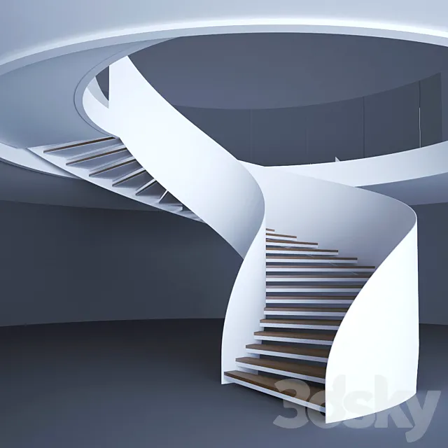 spiral staircase Actual Stairs 3D Model
