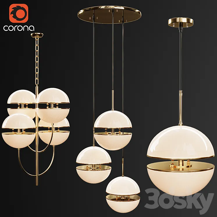 Spiridon chandelier 3D Model Free Download