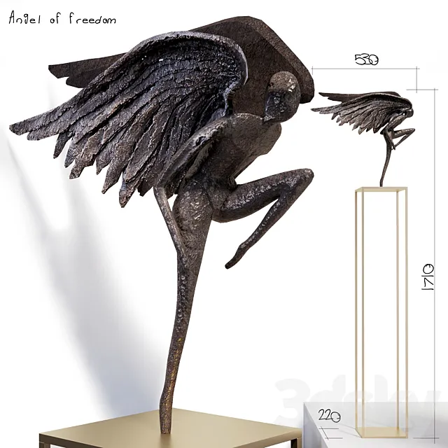 Spiritual sculpture – Angel of freedom 3DModel Spiritual sculpture – Angel of freedom 3DModel