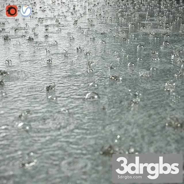Splashes Raindrops 3D Model Download