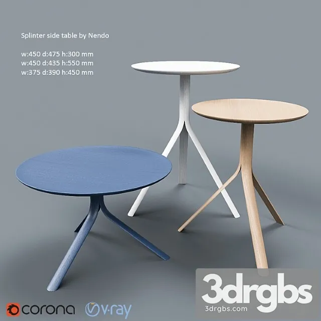 Splinter side table by nendo (oki sato) 2 3D Model Download Splinter side table by nendo (oki sato) 2 3D Model Download