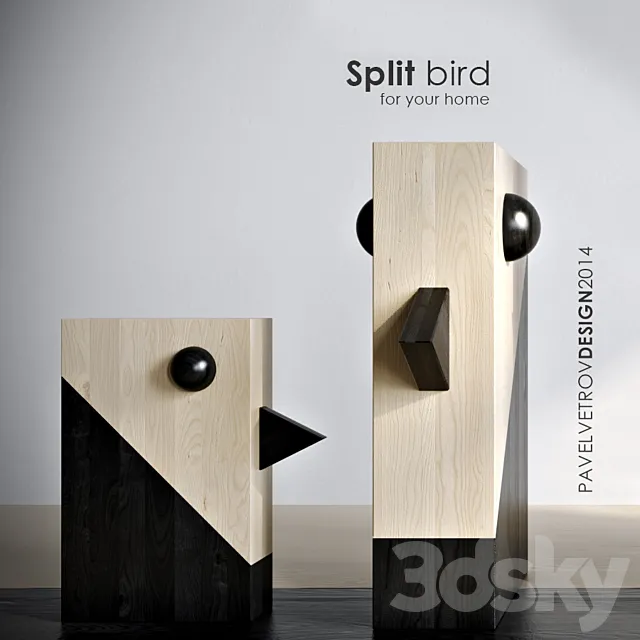 Split Bird 3D Model Split Bird 3D Model