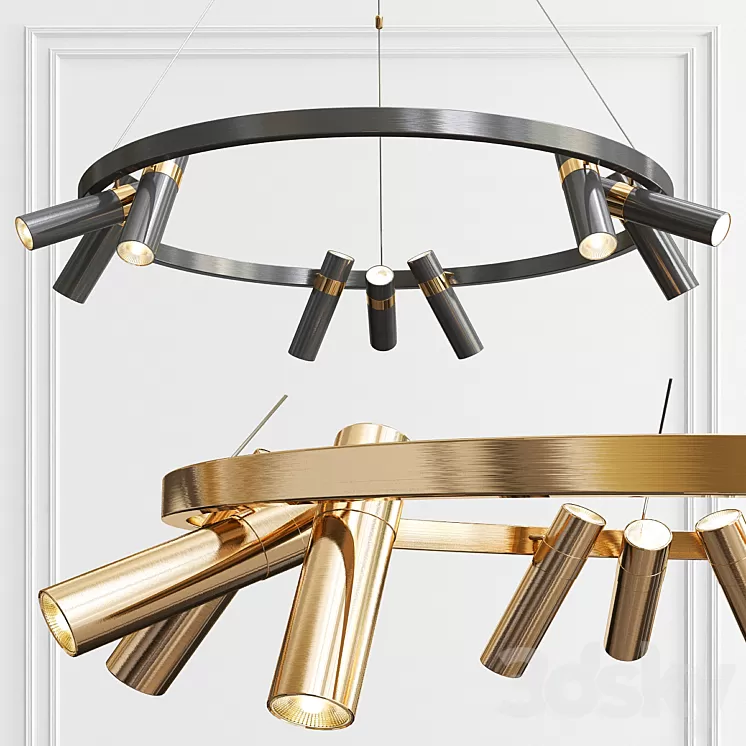 Spoor Led Ring Chandelier 3D Model Spoor Led Ring Chandelier 3D Model