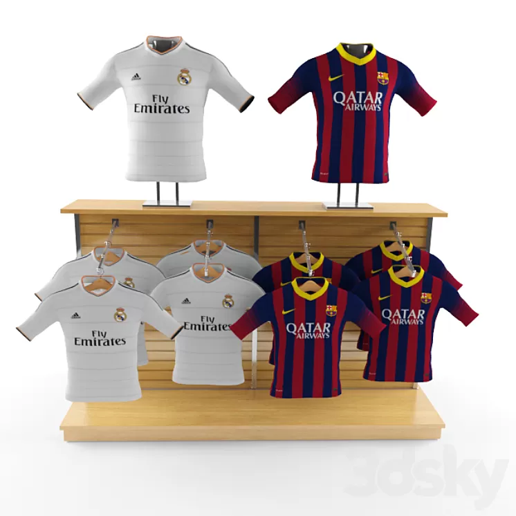 sport – shop real madrid – barselona 3D Model