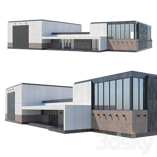 Sports Complex 3D Model