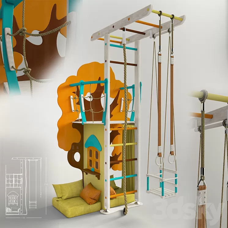 Sports Complex "oak tree" 3D Model