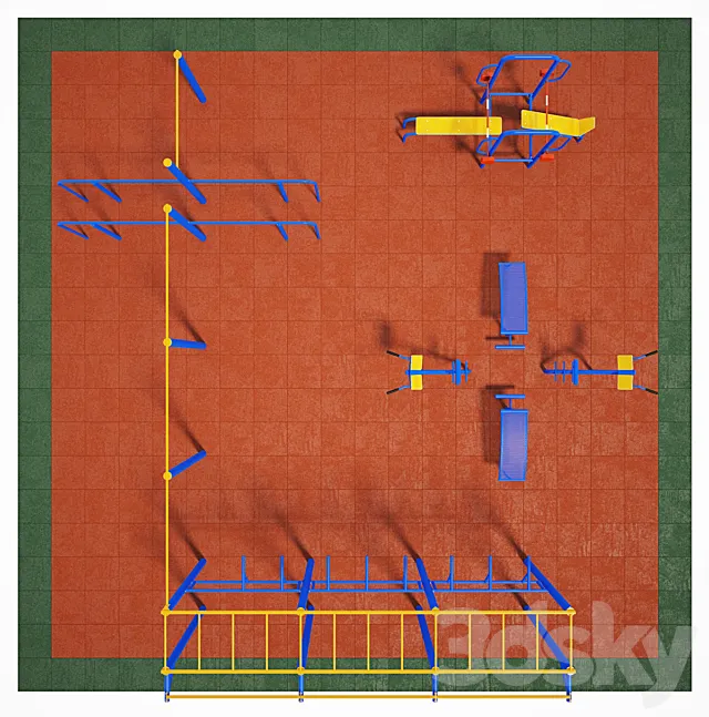 sports ground 3D Model sports ground 3D Model