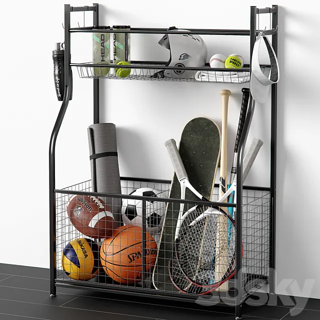 Sports set. Inventory. Organizer 3D Model