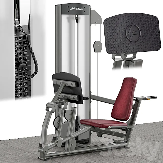 Sports trainer Life Fitness 3 3D Model
