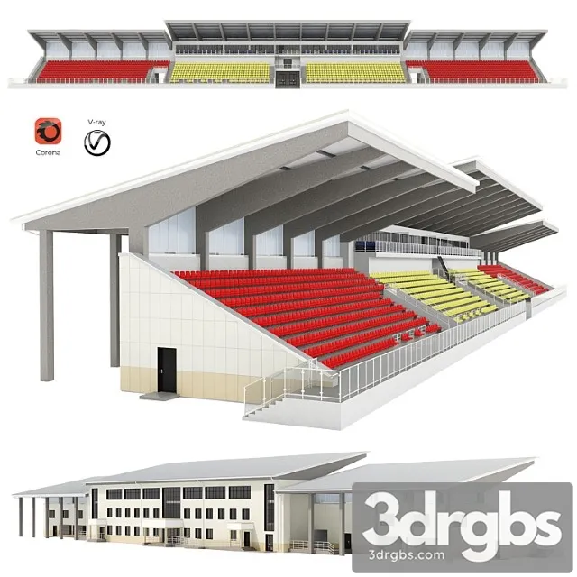 Sports tribune for spectators 3D Model Download
