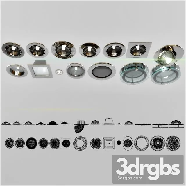 Spot Light Set 2 3D Model Download