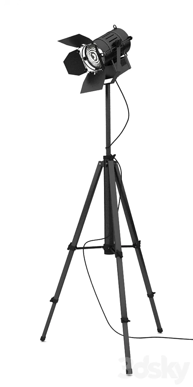 Spotlight on the tripod 3DModel