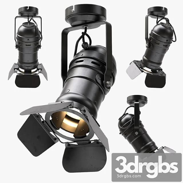 Spotlight retro loft industrial 3D Model Download