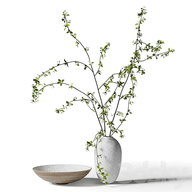 Spring branches in a vase 3D Model