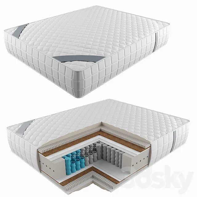 Spring mattress 3D Model Spring mattress 3D Model