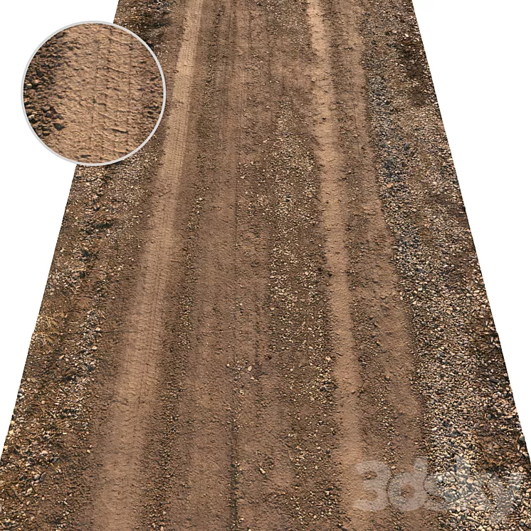 spring road material 02 3D Model