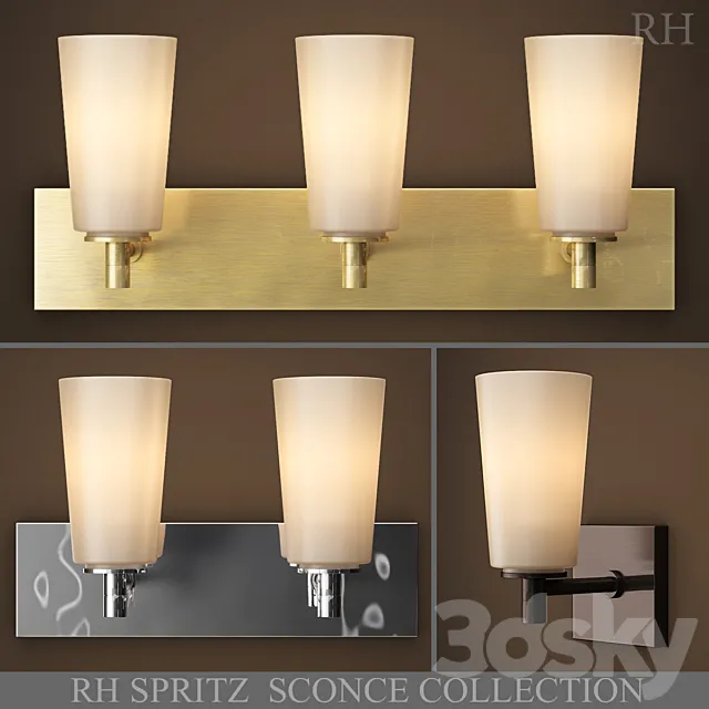 SPRITZ SCONCE COLLECTION 3D Model SPRITZ SCONCE COLLECTION 3D Model